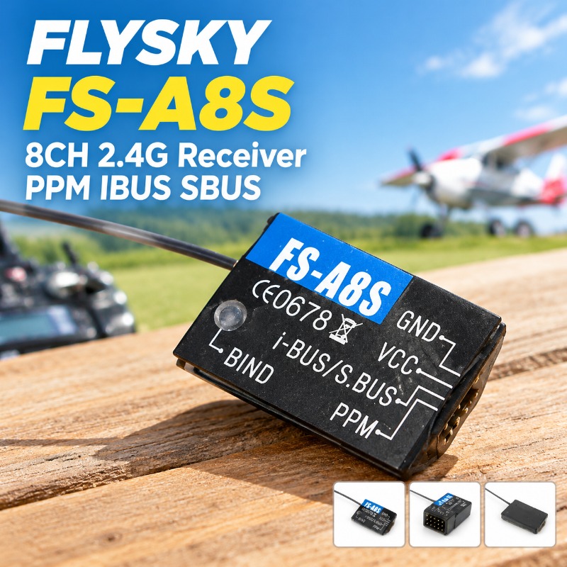 Mini Drone - FS-A8S 2.4G 8CH Mini RC Receiver