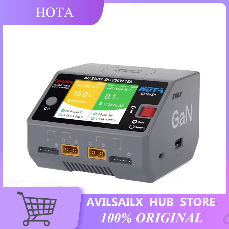 HOTA D6 Ultra GaN+SiC Dual Cha - Balance Charger Rc recension och pris