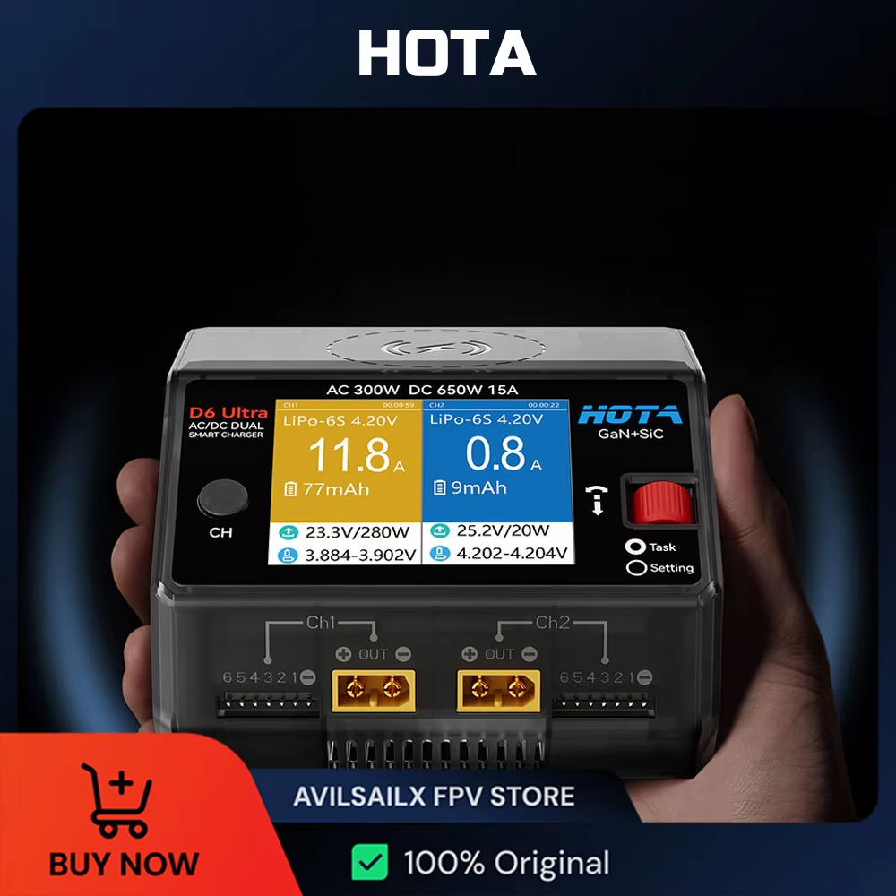 HOTA D6 Ultra GaN+SiC Dual Cha - Balance Charger Rc recension och pris