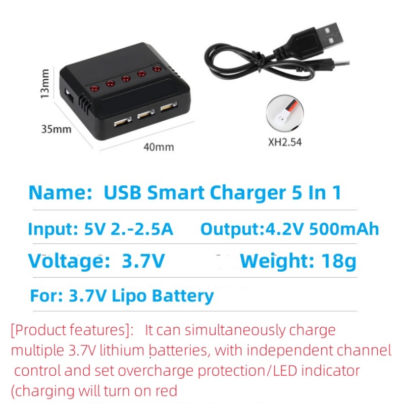 Syma X5HW X5HC X5C X5SW 3.7V 5 - Balance Charger Rc recension och pris