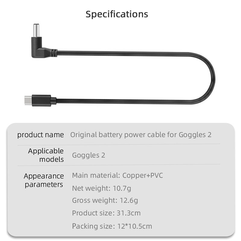 Original Glasses Battery Cable - Dji Goggles recension och pris
